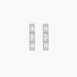 Ileana Makri 18K White Gold Diamond Baguette Earrings