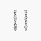 Ileana Makri 18K White Gold Diamond Rivulet Spread Inside Out Oval Hoops
