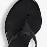 Alaia Black Infradito Sandals in Leather