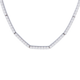 Sidney Garber 18K White Gold 15" Diamond Lyra Necklace