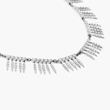 Ileana Makri 18K White Gold Grass Diamond Necklace
