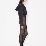 Alaia Noir Crocodile Tights