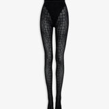 Alaia Noir Crocodile Tights