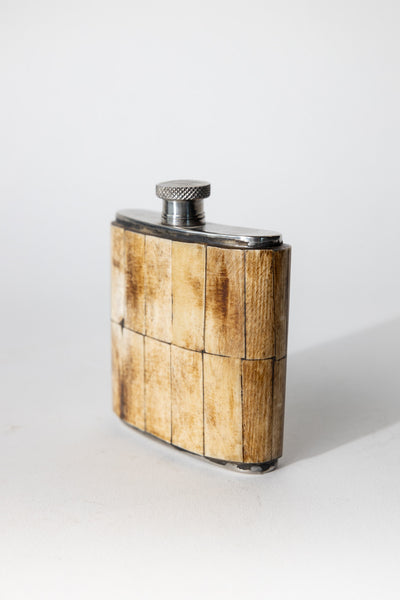 Vintage Horn Travel Flask