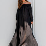 Alaia-Vichy-Blouse-Dress-Black-Amarees