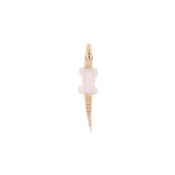 18K Yellow Gold Opal Alligator Bite Single Earring