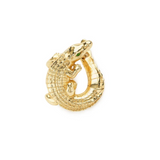 18K Yellow Gold Alligator Twist Single Earring