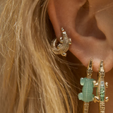 18K Yellow Gold Alligator Twist Single Earring