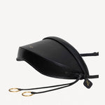 Flat view of noir hip east west bag on white background, with no model shown.