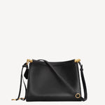 Back view of noir le click small square bag on white background, with no model shown.