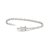 18K White Gold  Diamond Alligator Bracelet