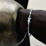 18K White Gold  Diamond Alligator Bracelet