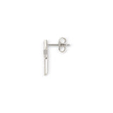 18K White Gold Diamond Alligator Right Single Climber