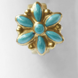 Astier de Villatte Serena Blue Flower Ring Cup