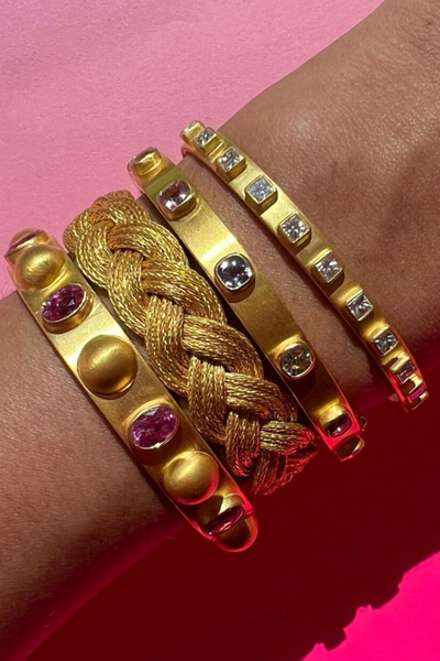 22K Yellow Gold Penelope Braided 7” Bracelet