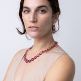 Marie-Hélène De Taillac 20K Yellow Gold Pink Tourmaline Mixed Link Ladylike Necklace