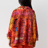 Reversible Jacket with Abstract & Polka Dot Prints