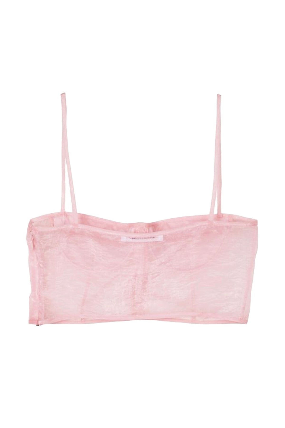 Back view of blush pink Anya Bustier on white background, with no model shown.