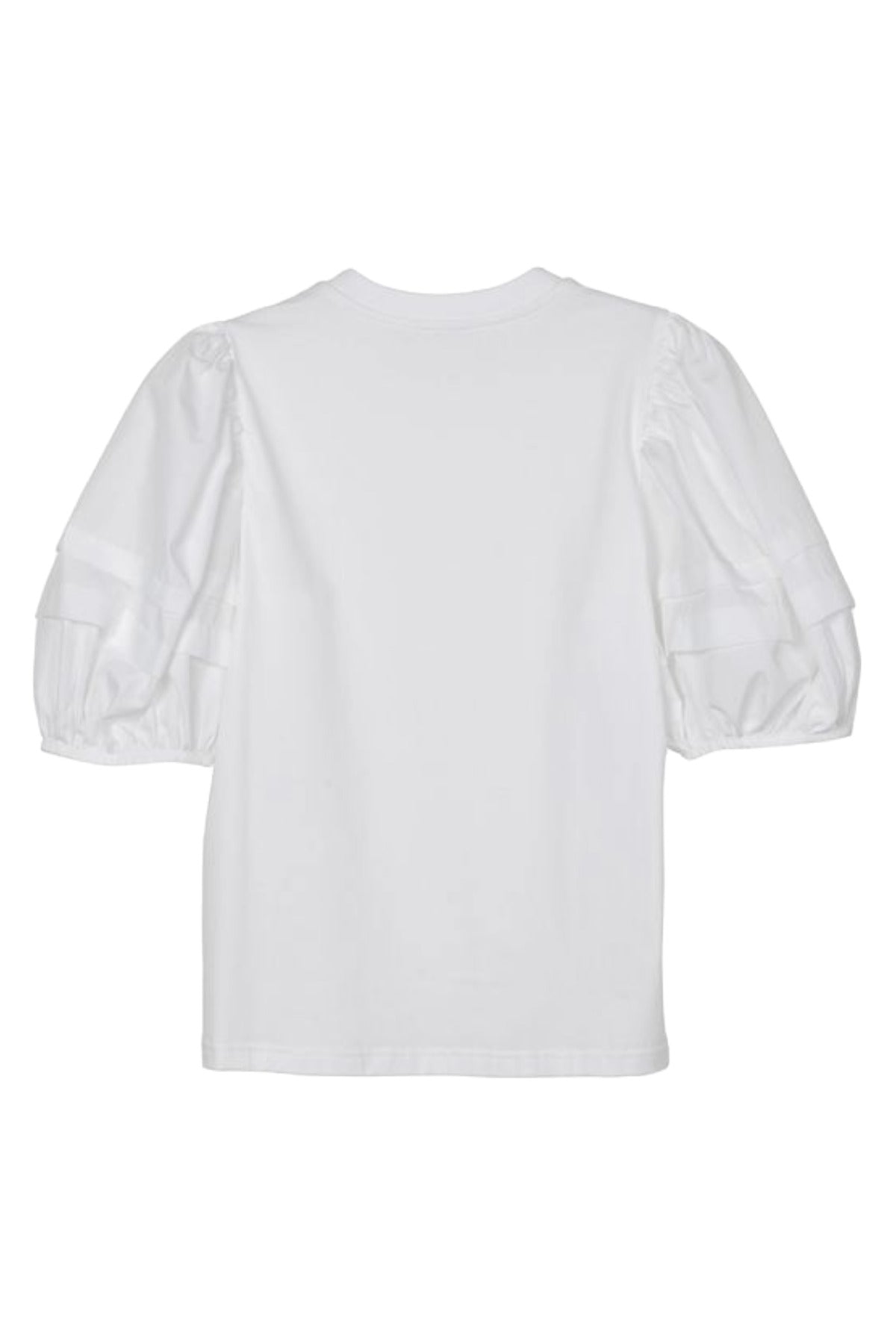 Back view of white Ben T-Shirt on white background, with no model shown.