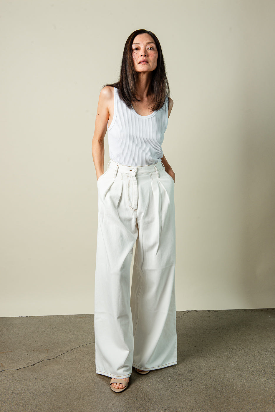 Pamplona Denim Pants S / Off White