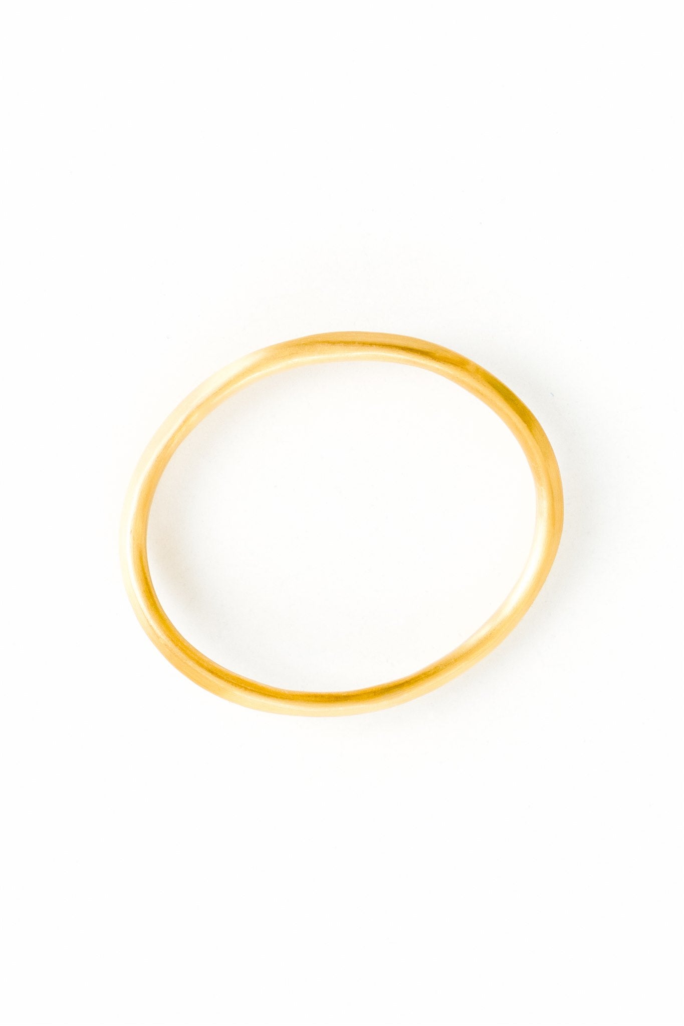 22K Yellow Gold Irregular Oval Bangle 19cm