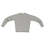 Front view of grey aries sweater on white background, with no model shown.