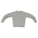 Front view of grey aries sweater on white background, with no model shown.