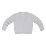 Front view of heaven jacob sweater on white background, with no model shown.