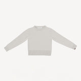 Front view of chalk no 430 jeanne sweater on white background, with no model shown.