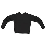 Front view of raven aries sweater on white background, with no model shown.