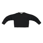 Front view of raven comfy sweater on white background, with no model shown.