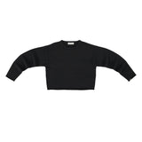 Front view of raven comfy sweater on white background, with no model shown.