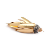 18K Yellow Gold Scarab Bunch Single Earring