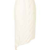 Issey Miyake Wrinkled & Twisted Skirt in White