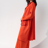 Mid Length Linen Coat