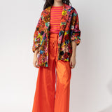 Reversible Jacket with Abstract & Polka Dot Prints