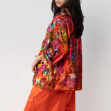 Reversible Jacket with Abstract & Polka Dot Prints
