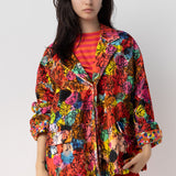 Reversible Jacket with Abstract & Polka Dot Prints