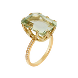 Ileana Makri 18K Yellow Gold Oblong Green Amethyst Ring