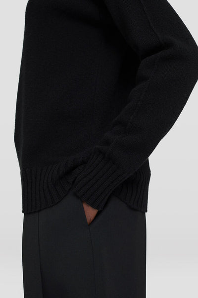Crew-Neck Sweater in Black