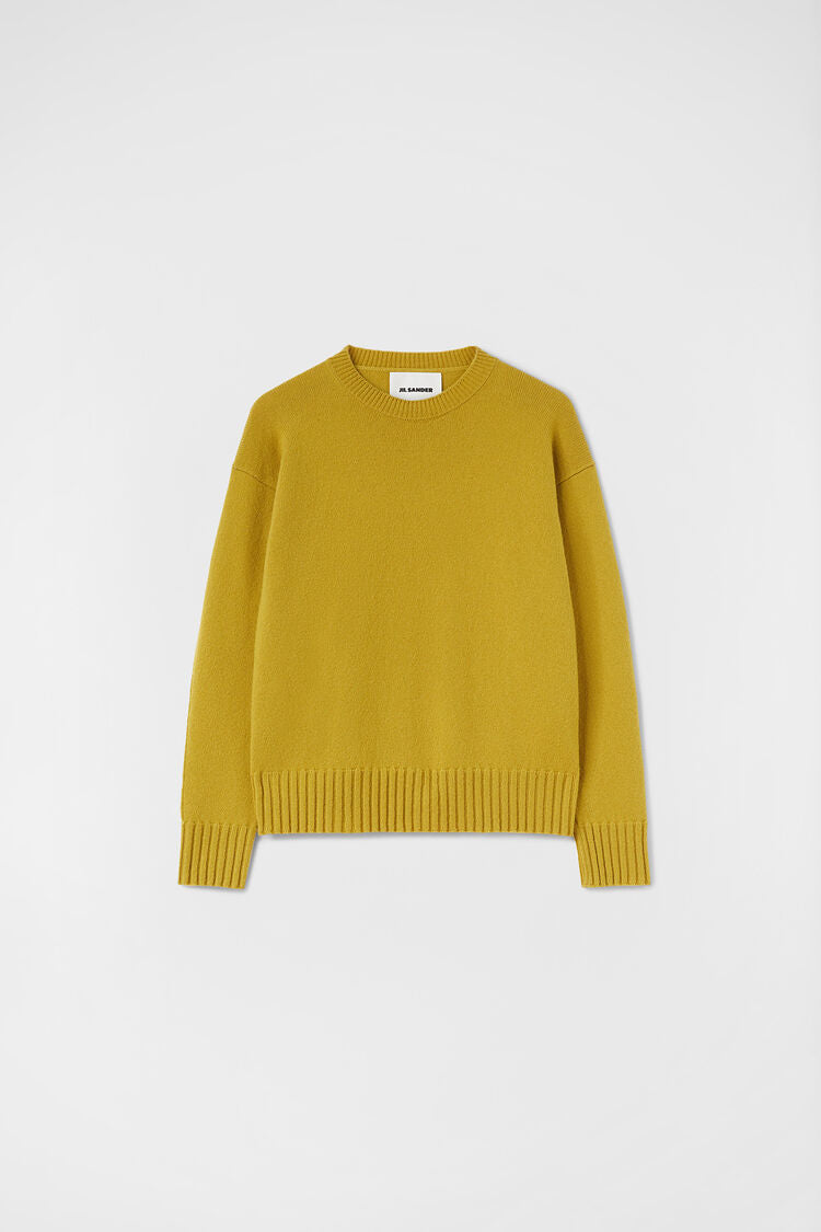 Crew-Neck Sweater in Dark Yellow