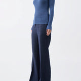 Gabriela Hearst Browning Knit Sweater in Light Blue Denim
