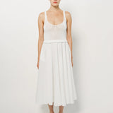 Louiza Babouryan Cotton Knit Linen Dress XS / White