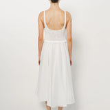 Louiza Babouryan Cotton Knit Linen Dress XS / White