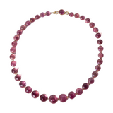Marie-Hélène De Taillac 20K Yellow Gold Pink Tourmaline Mixed Link Ladylike Necklace