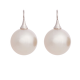 Sidney Garber 18K White Gold On The Hook White South Seas Pearl Earrings