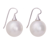 Sidney Garber 18K White Gold On The Hook White South Seas Pearl Earrings