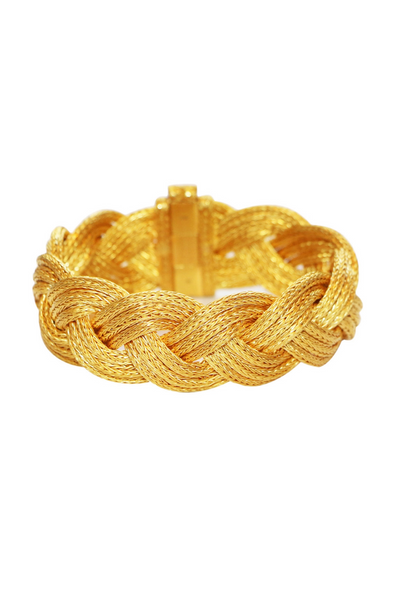 22K Yellow Gold Penelope Braided 7” Bracelet