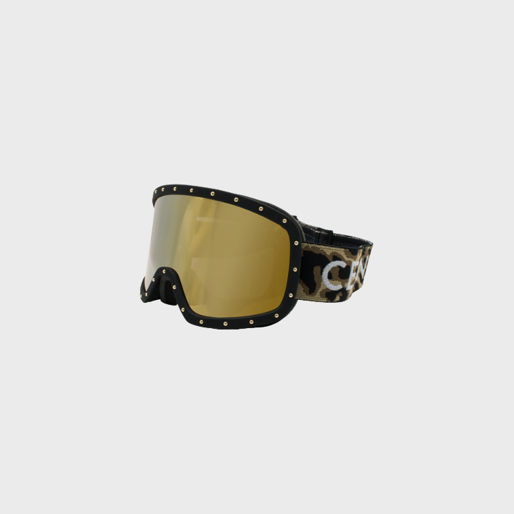 Ski Mask in plastic with metal studs and mirror lenses