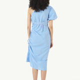 Rosie Assoulin 1-Shoulder Puff Sleeve Dress